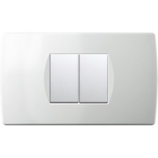 TEM Classic 2 Gang Switch-Polar or Ivory White